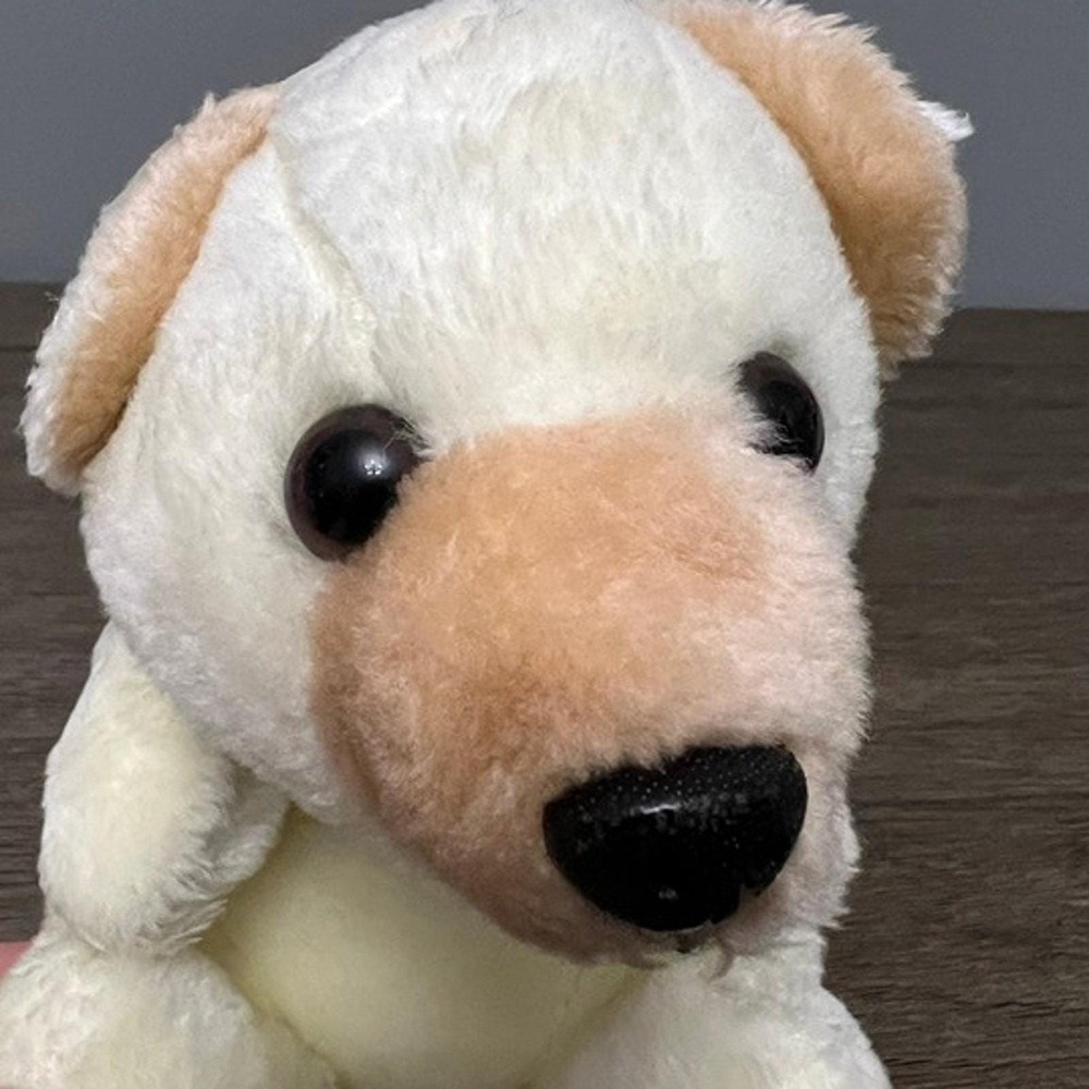 White Polar Bear Plush Stuffed Animal Soft Arctic Cub Toy Curled Pose Unbranded